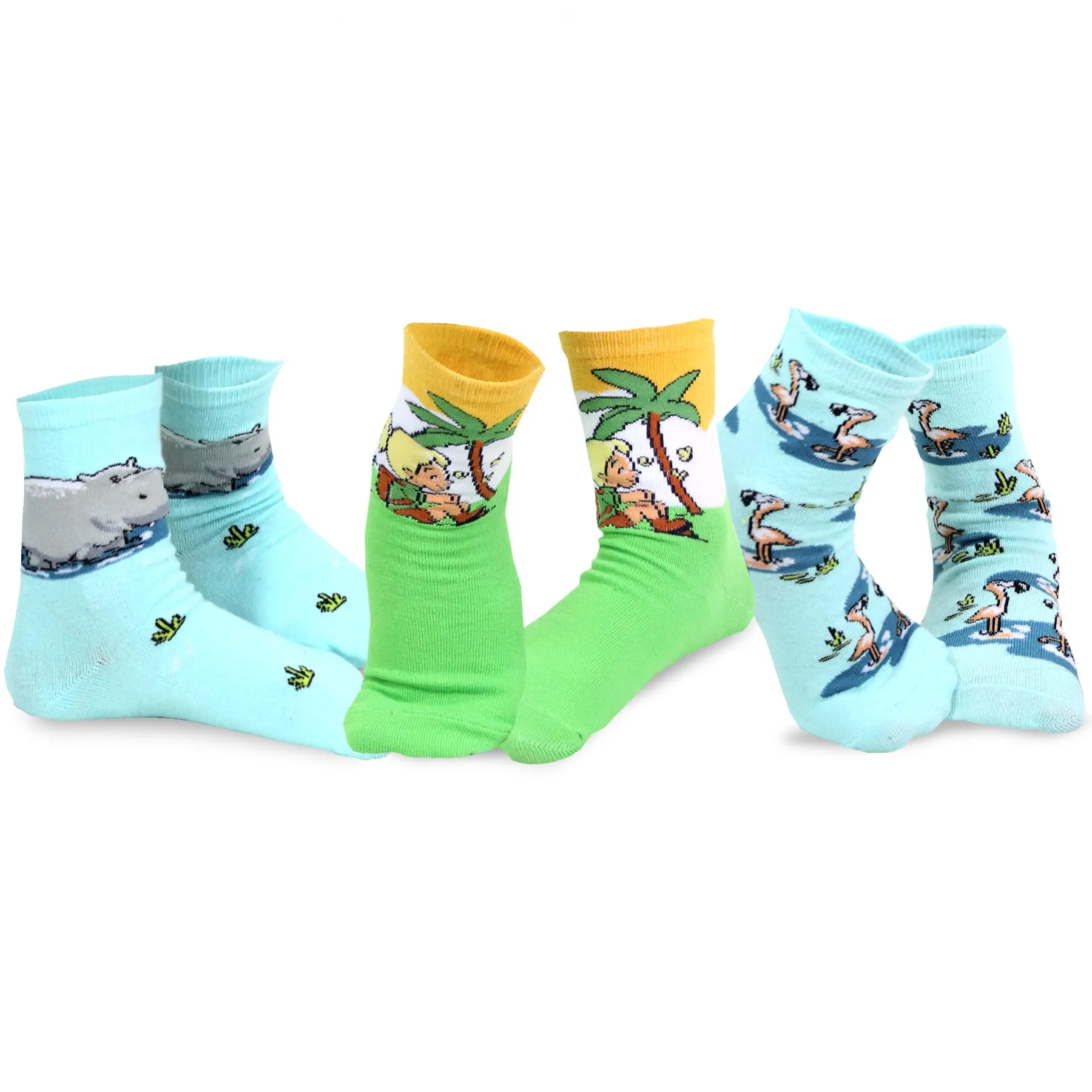 3 Pair Animal Adventure Crew Socks