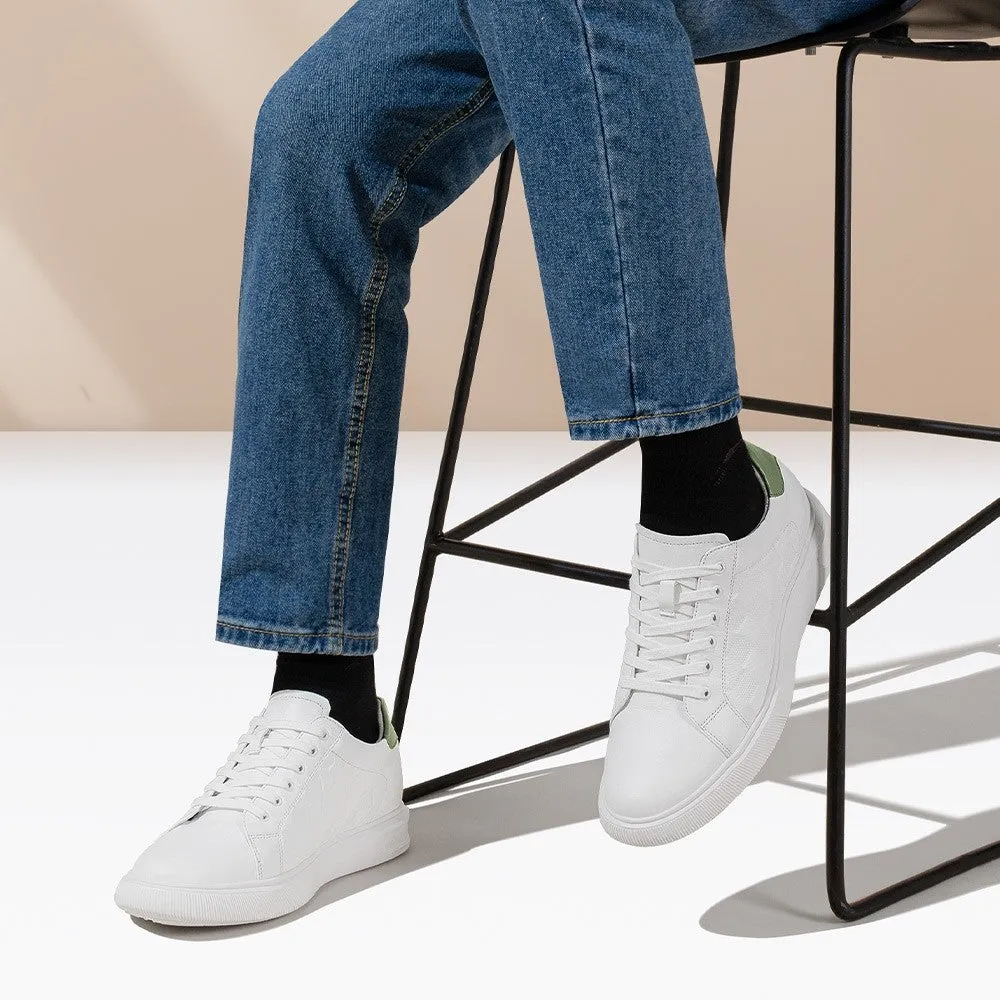 7 CM/2.76 Inches CMR CHAMARIPA  Height Boost White Casual Sneakers