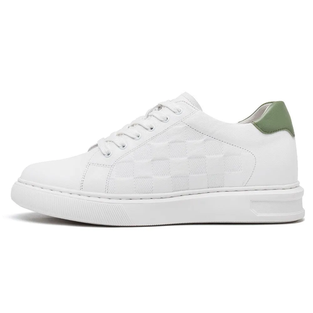 7 CM/2.76 Inches CMR CHAMARIPA  Height Boost White Casual Sneakers