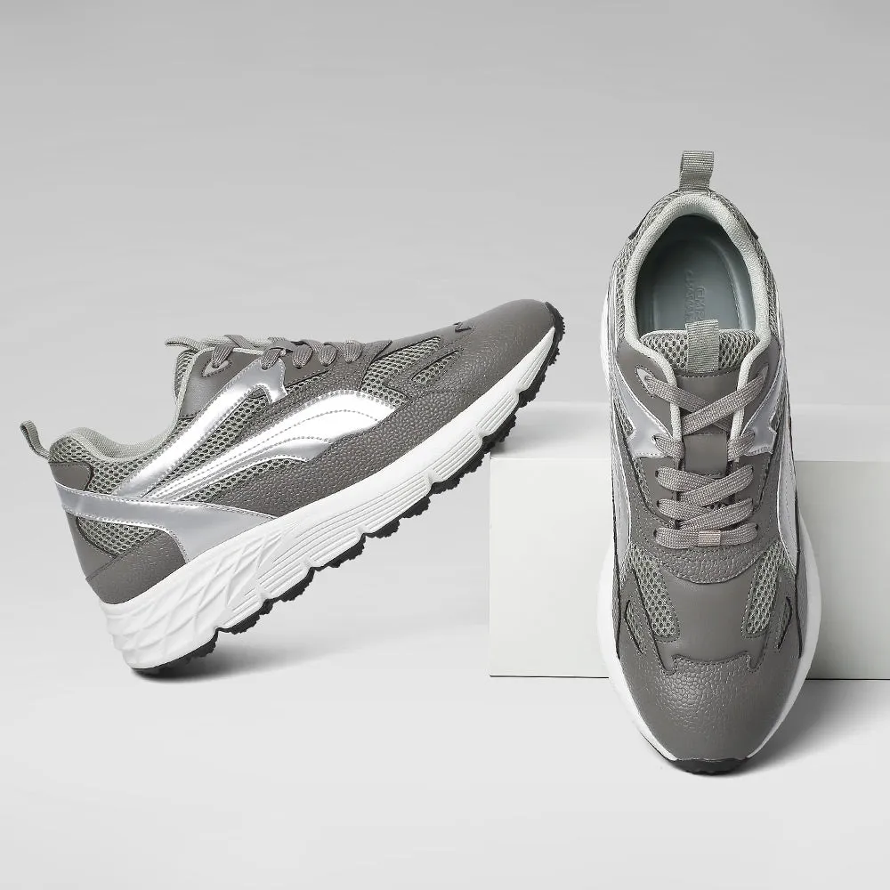 8 CM/3.15 Inches CMR CHAMARIPA Men’s Gray Elevator Sneakers