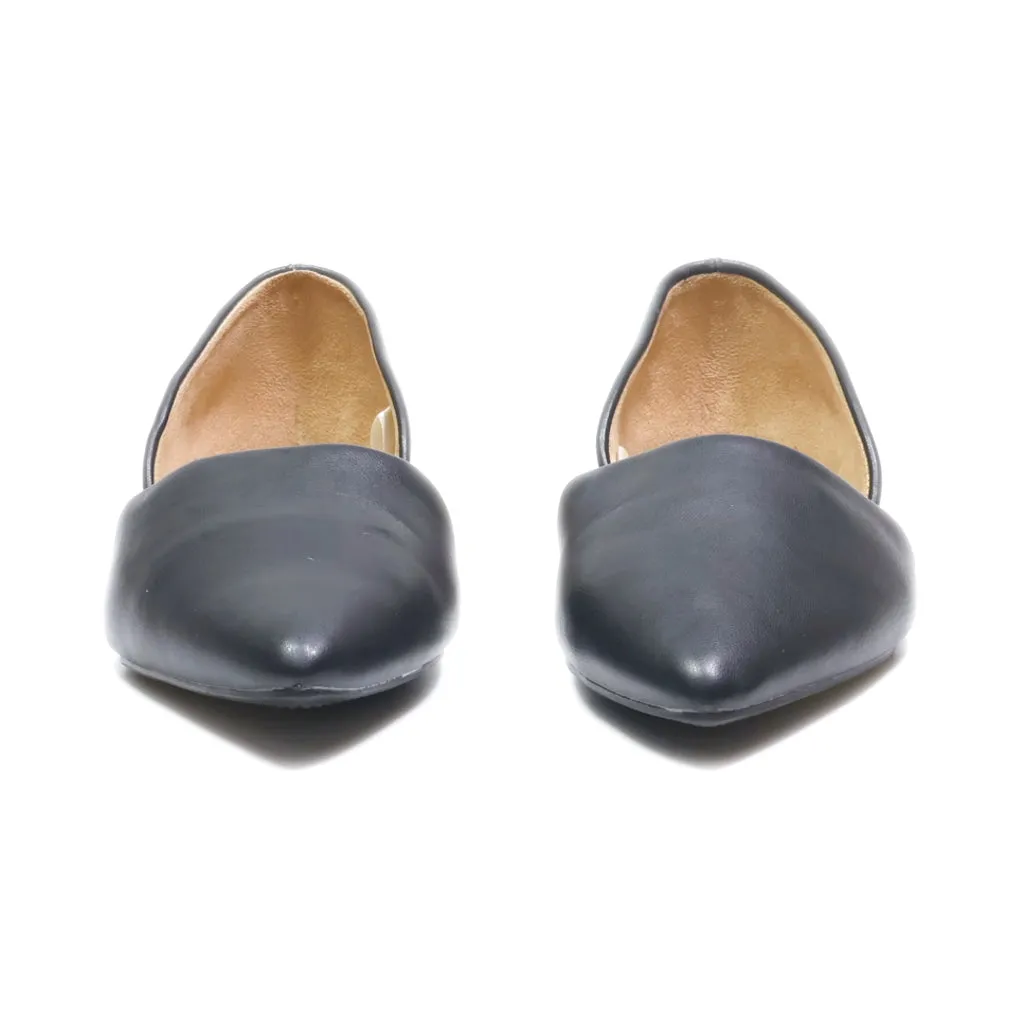 A New Day Ballerinas Leather Black Colour For Women