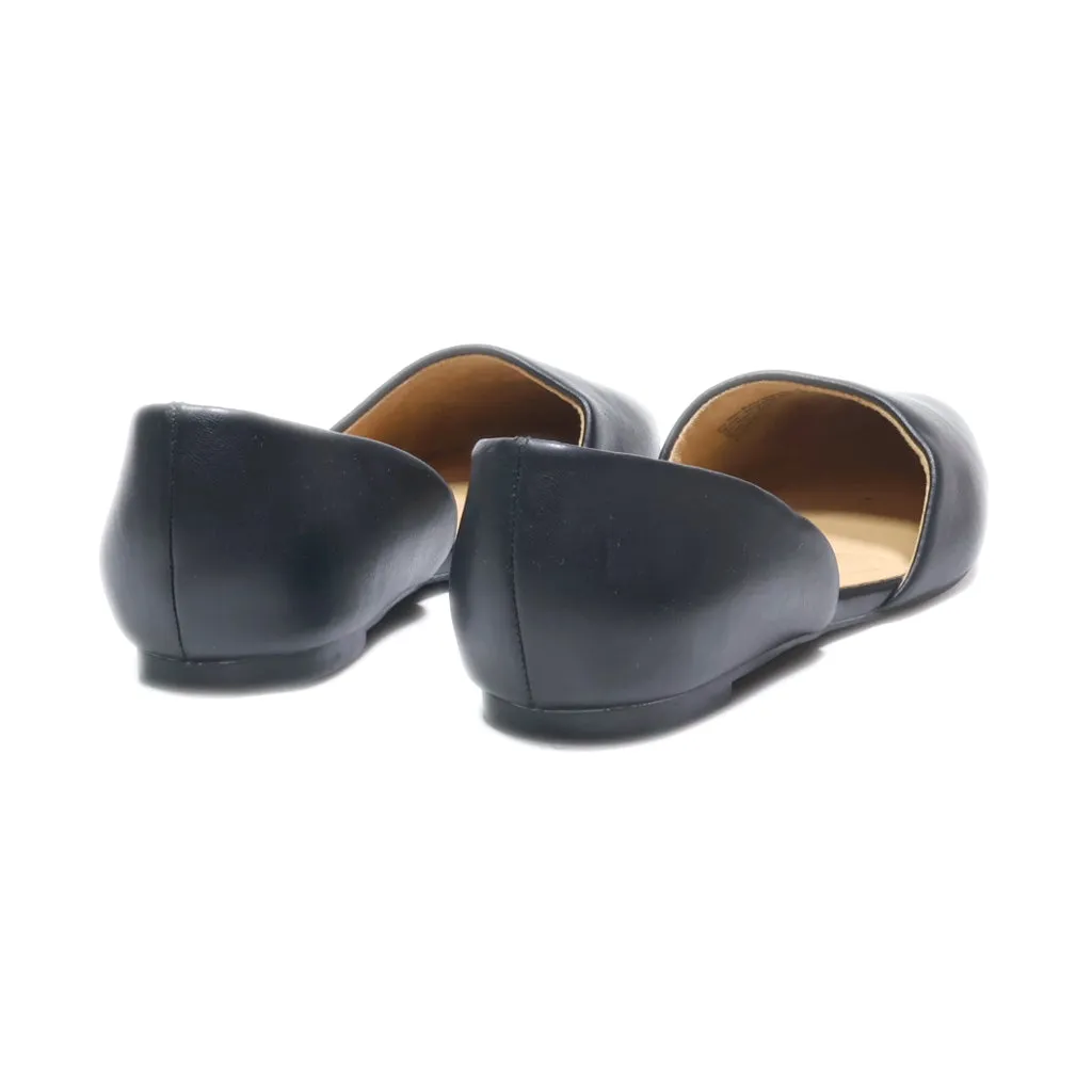 A New Day Ballerinas Leather Black Colour For Women