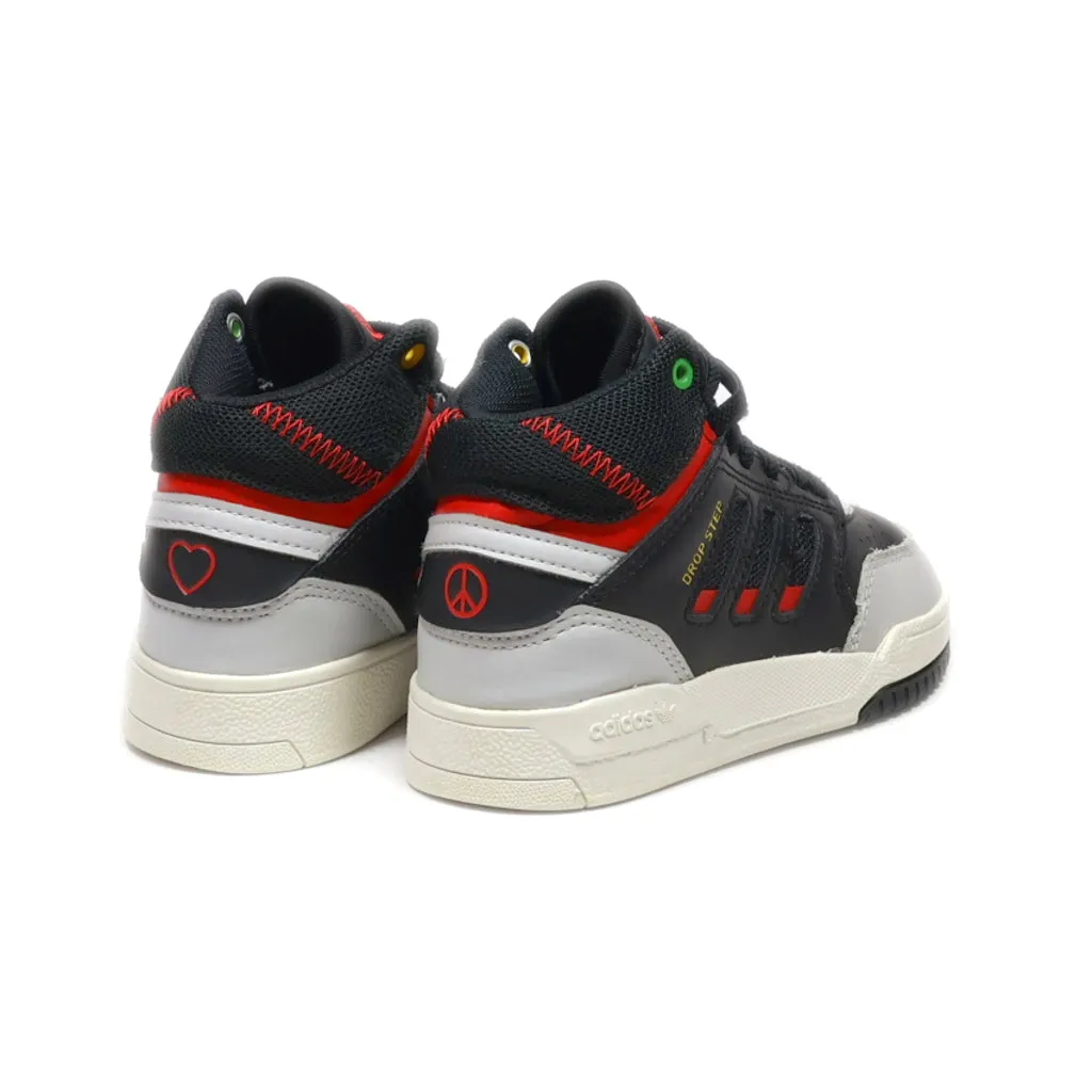 Adidas Drop Step C Sneakers Leather Black Colour For Kids