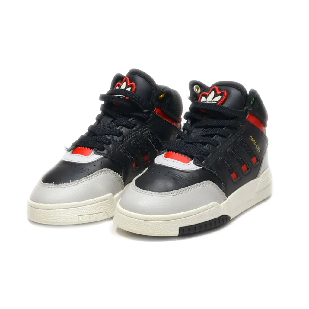 Adidas Drop Step C Sneakers Leather Black Colour For Kids