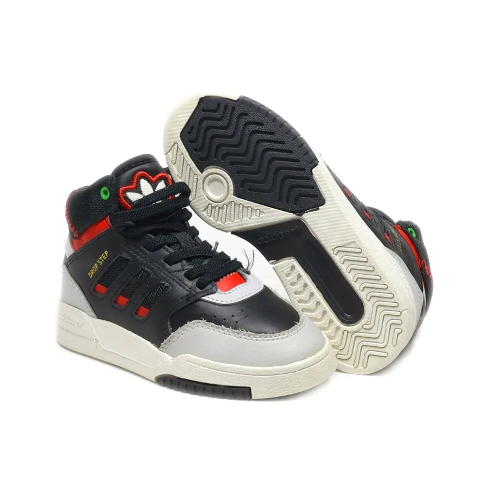 Adidas Drop Step C Sneakers Leather Black Colour For Kids