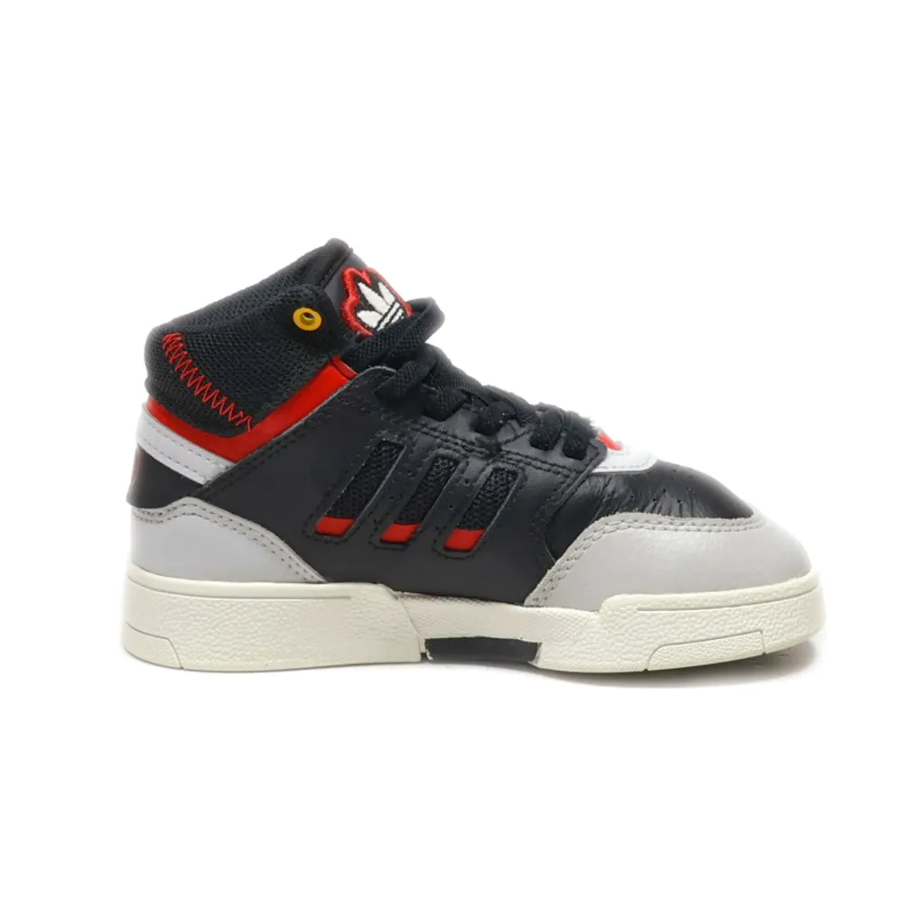 Adidas Drop Step C Sneakers Leather Black Colour For Kids