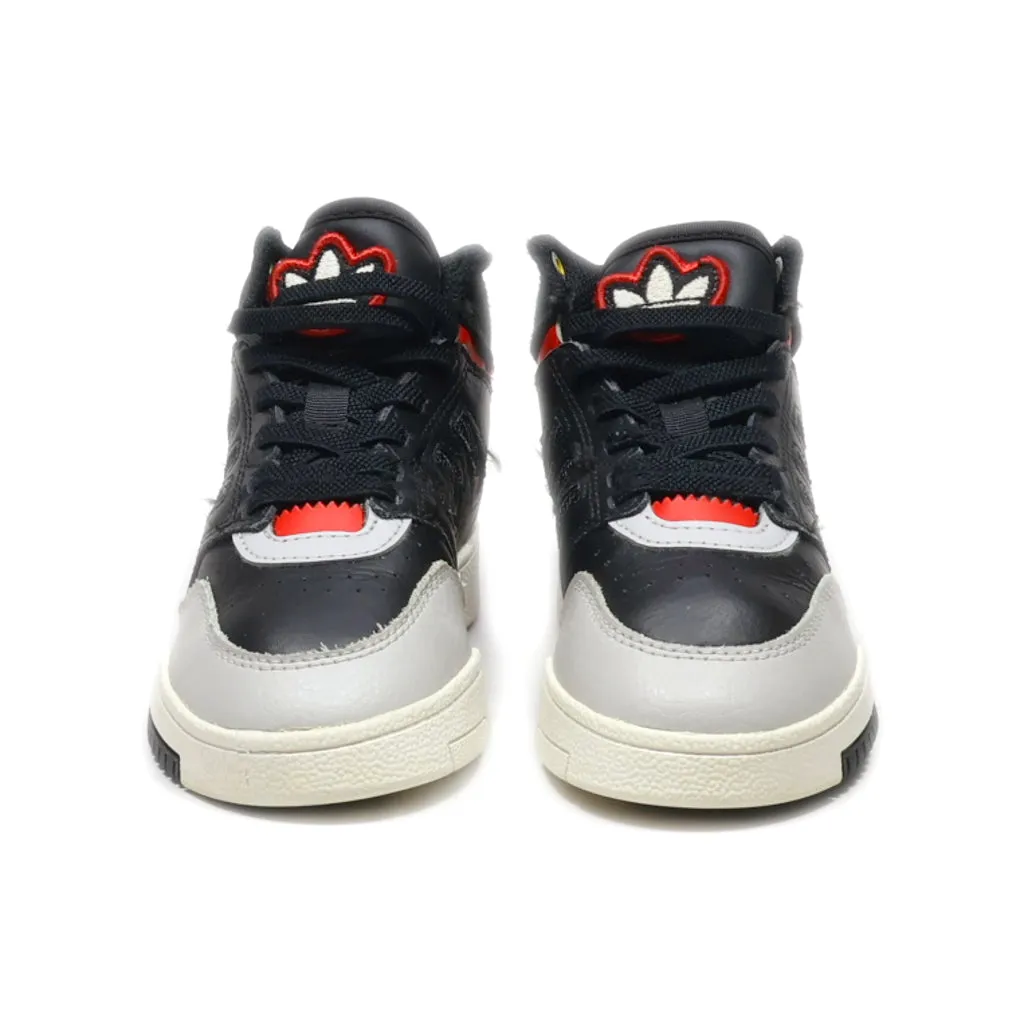 Adidas Drop Step C Sneakers Leather Black Colour For Kids