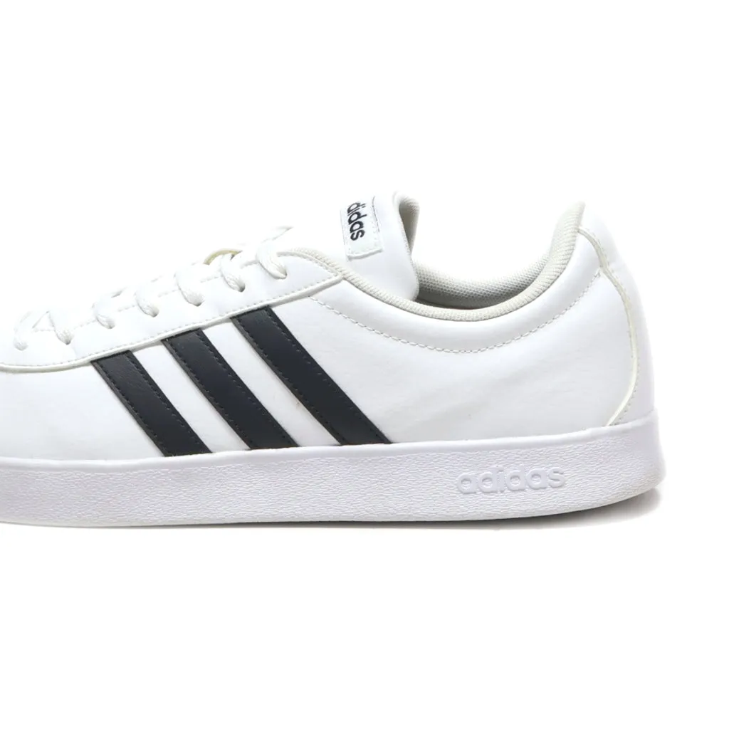 Adidas Vl Court 2.0 Low-Top Sneakers Leather White Colour For Men