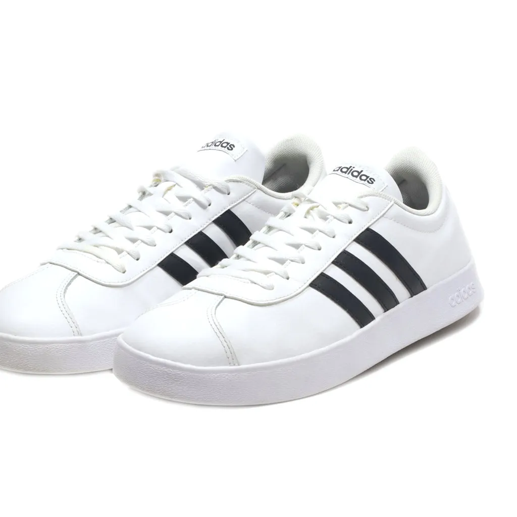 Adidas Vl Court 2.0 Low-Top Sneakers Leather White Colour For Men