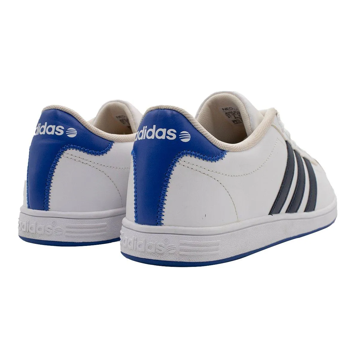 Adidas Vl Court Base Low-Top Sneakers Leather White Colour For Men