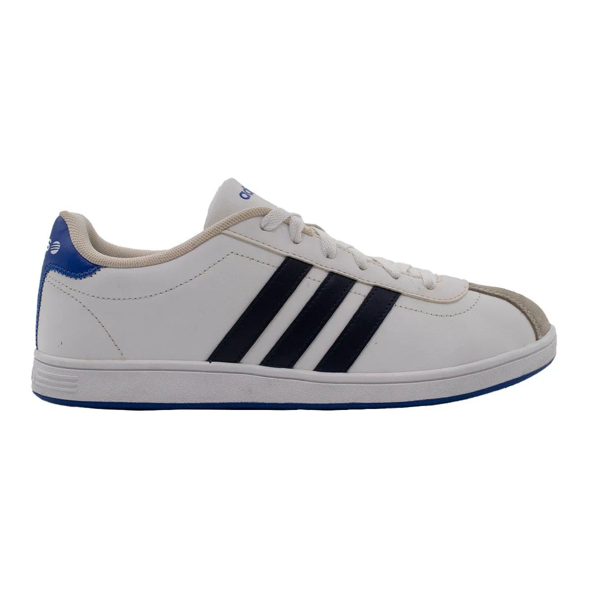 Adidas Vl Court Base Low-Top Sneakers Leather White Colour For Men