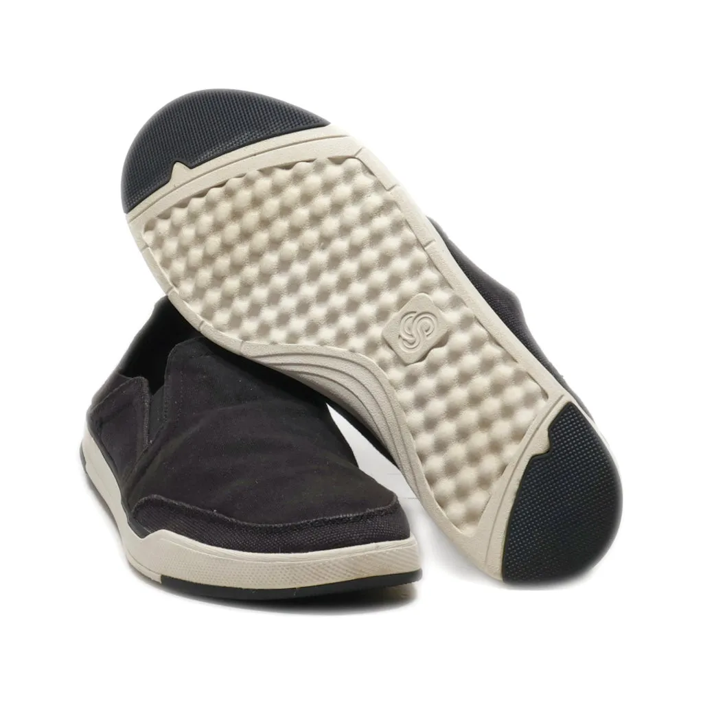 Clarks Casual Slip Ons Synthetic Black Colour For Men