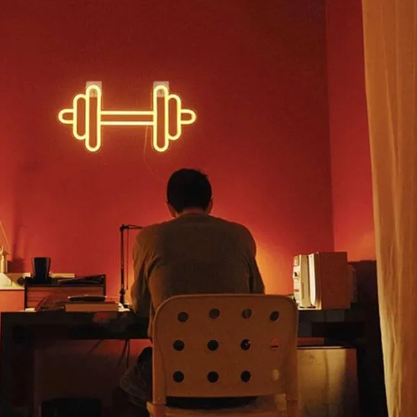 Dumbbell Neon Sign