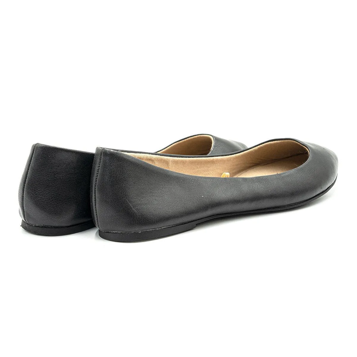 George Memory Foam Ballerinas Leather Black Colour For Women