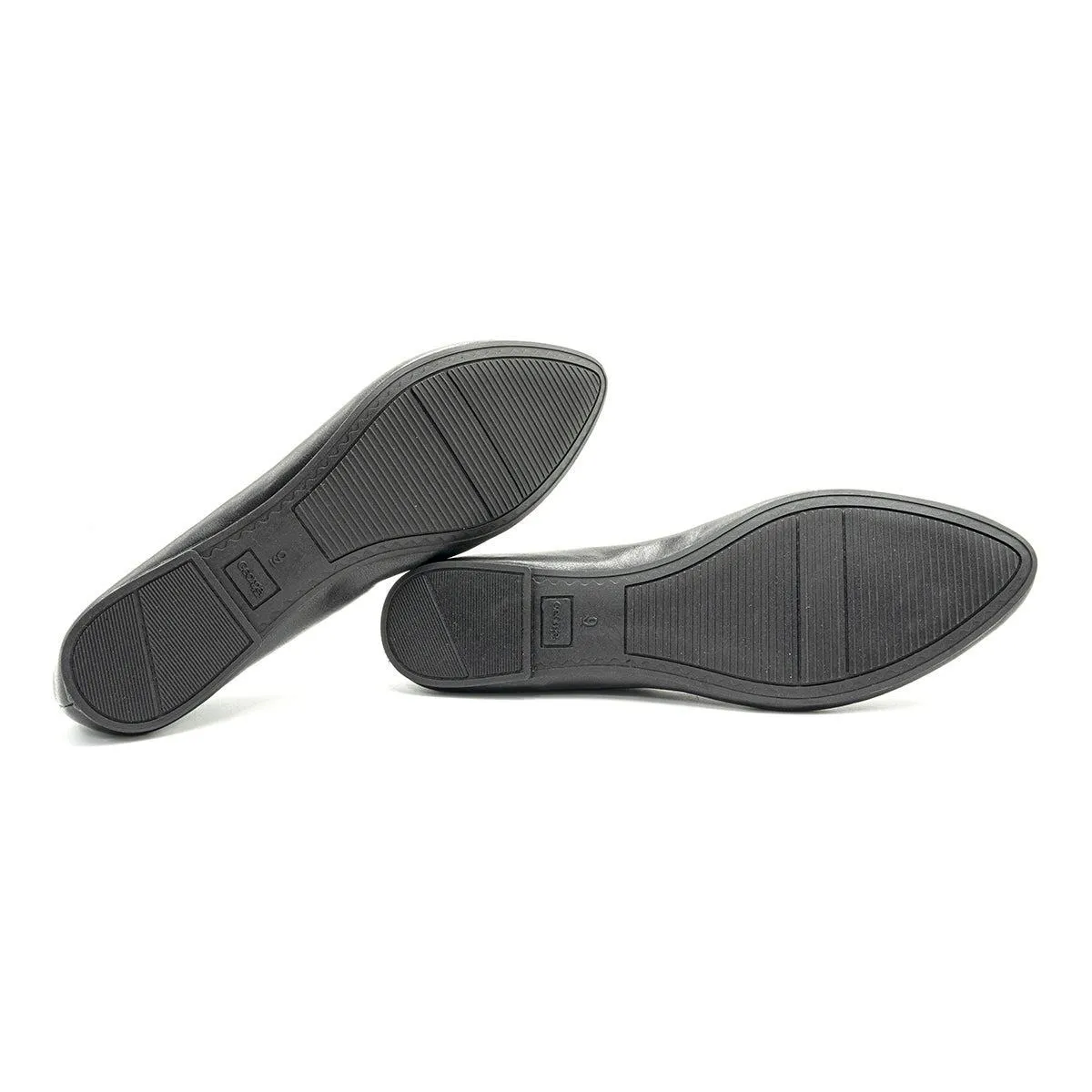 George Memory Foam Ballerinas Leather Black Colour For Women