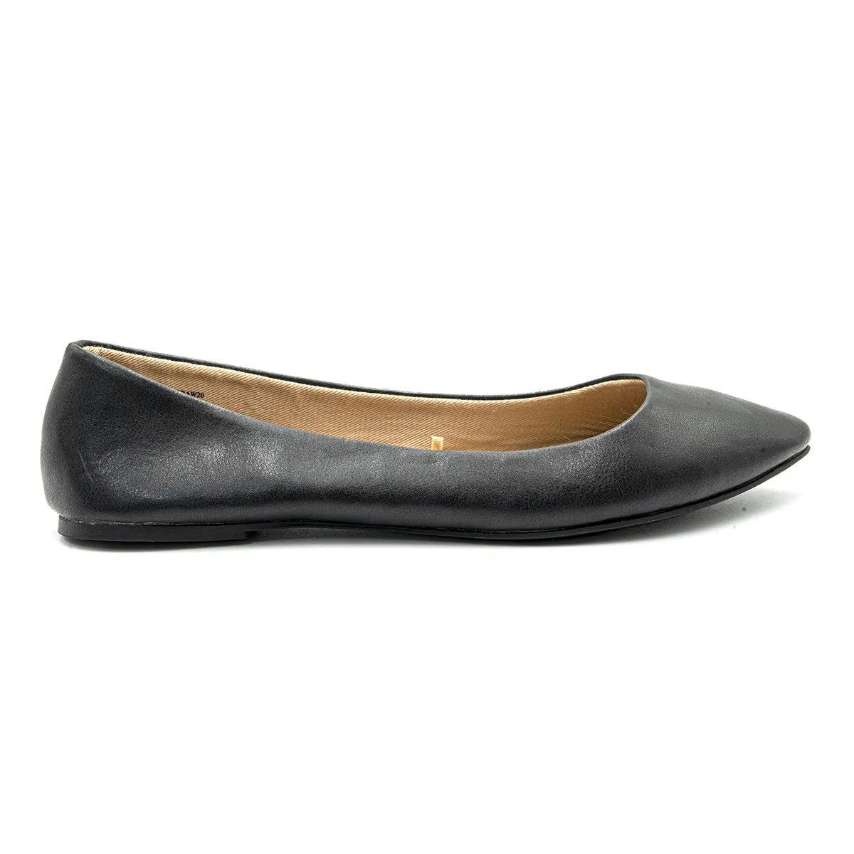George Memory Foam Ballerinas Leather Black Colour For Women