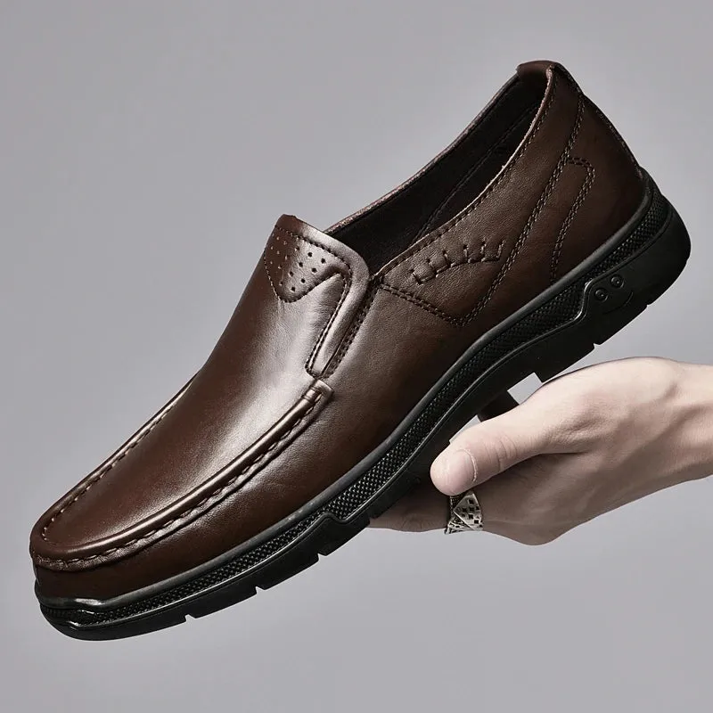 Hnzxzm Fashion Classic Men Office Shoes Brown Cow Leather Men Dress Shoes In Flats Men Business Shoes