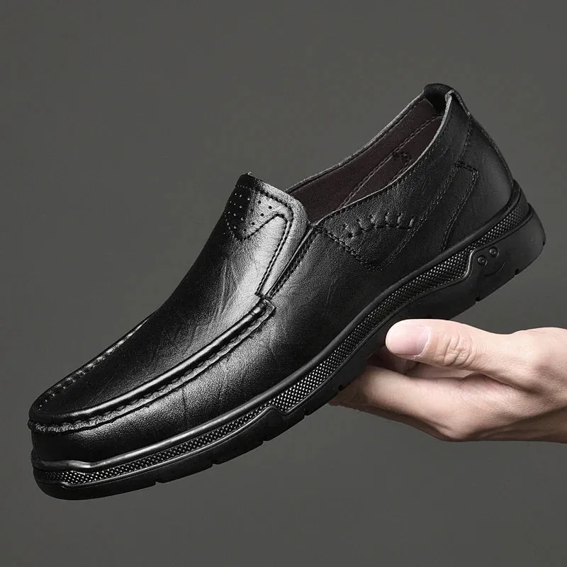 Hnzxzm Fashion Classic Men Office Shoes Brown Cow Leather Men Dress Shoes In Flats Men Business Shoes