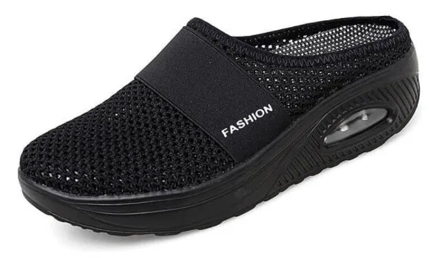 Hnzxzm Fashion Slip-on Women Summer Shoes Mesh Sneakers Casual Woman Flats Thick Sole Young Ladies Footwear Plus Size 42 A3563