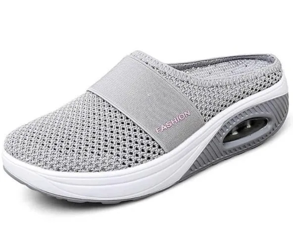 Hnzxzm Fashion Slip-on Women Summer Shoes Mesh Sneakers Casual Woman Flats Thick Sole Young Ladies Footwear Plus Size 42 A3563
