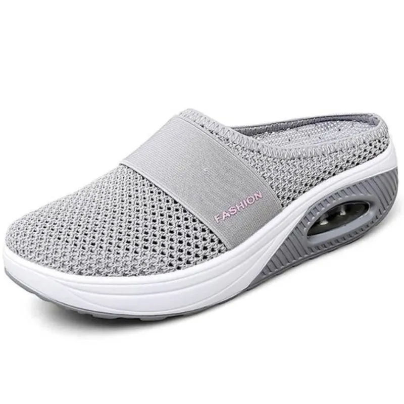 Hnzxzm Fashion Slip-on Women Summer Shoes Mesh Sneakers Casual Woman Flats Thick Sole Young Ladies Footwear Plus Size 42 A3563