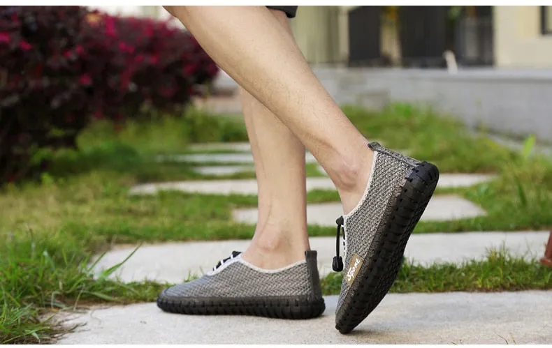 Hnzxzm Summer 2020 Arrival Men Shoes Super Breathable Light Casual Shoes Hollow Mesh Sneakers Men Driving Shoes Plus Size