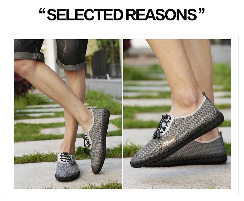 Hnzxzm Summer 2020 Arrival Men Shoes Super Breathable Light Casual Shoes Hollow Mesh Sneakers Men Driving Shoes Plus Size