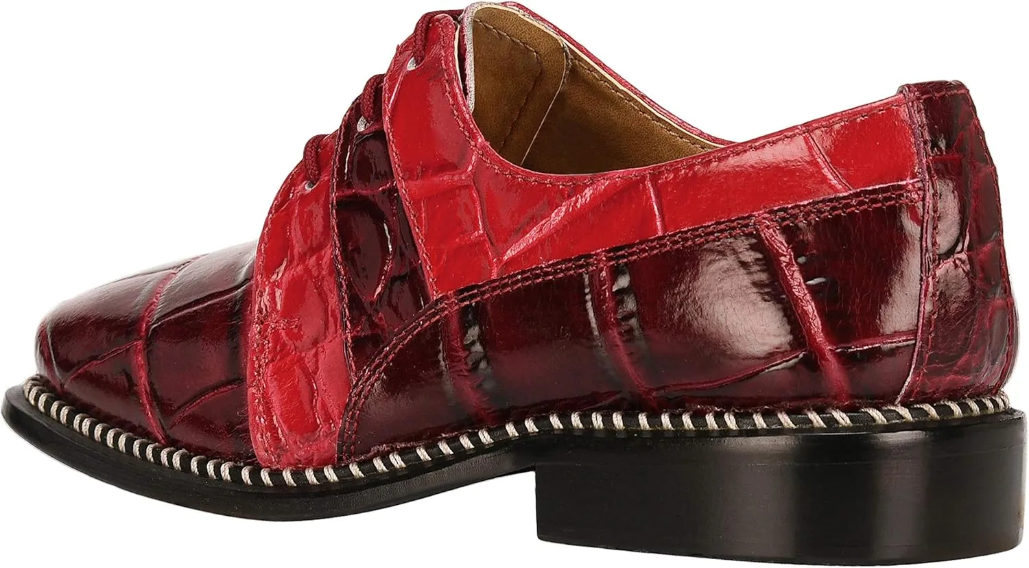 LIBERTYZENO Boys Crocodile Print & Plain Genuine Leather Kids & Toddlers Oxford Dress Shoes for Easter Gift
