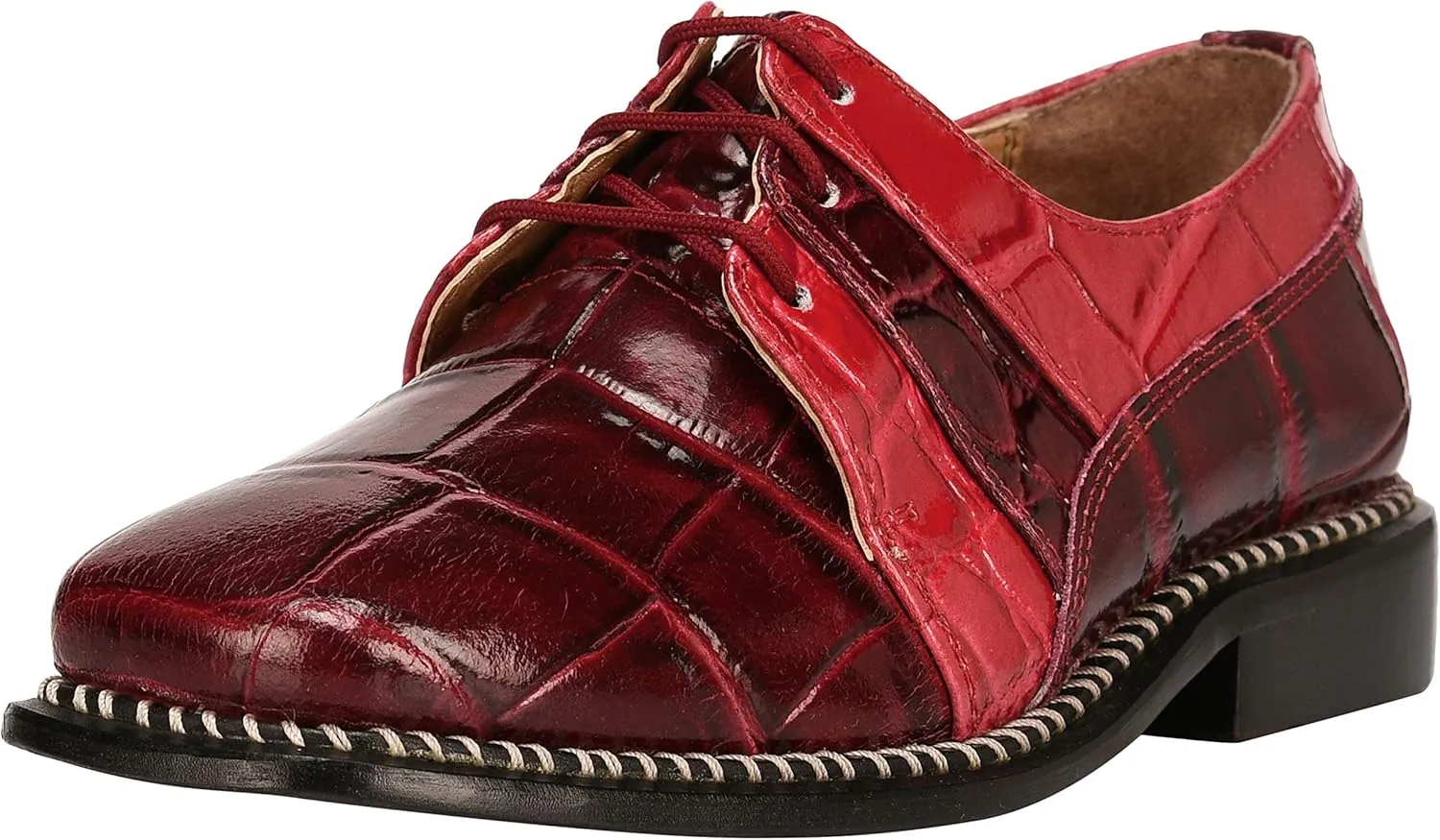 LIBERTYZENO Boys Crocodile Print & Plain Genuine Leather Kids & Toddlers Oxford Dress Shoes for Easter Gift