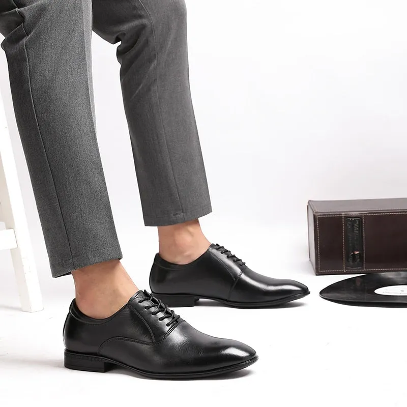 Luxury Oxford Genuine Leather Mens Shoes Brand Formal Shoes Top Quality Business Wedding Dress Italian Footwear Plus Size 49 50