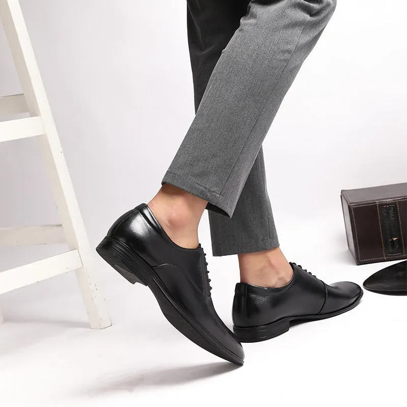 Luxury Oxford Genuine Leather Mens Shoes Brand Formal Shoes Top Quality Business Wedding Dress Italian Footwear Plus Size 49 50