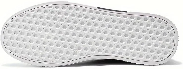 Men's Breathable Canvas Skate Shoes Casual, Sporty with Soft Rubber Sole & Lace-Up Low Top - Perfect for Work & Play