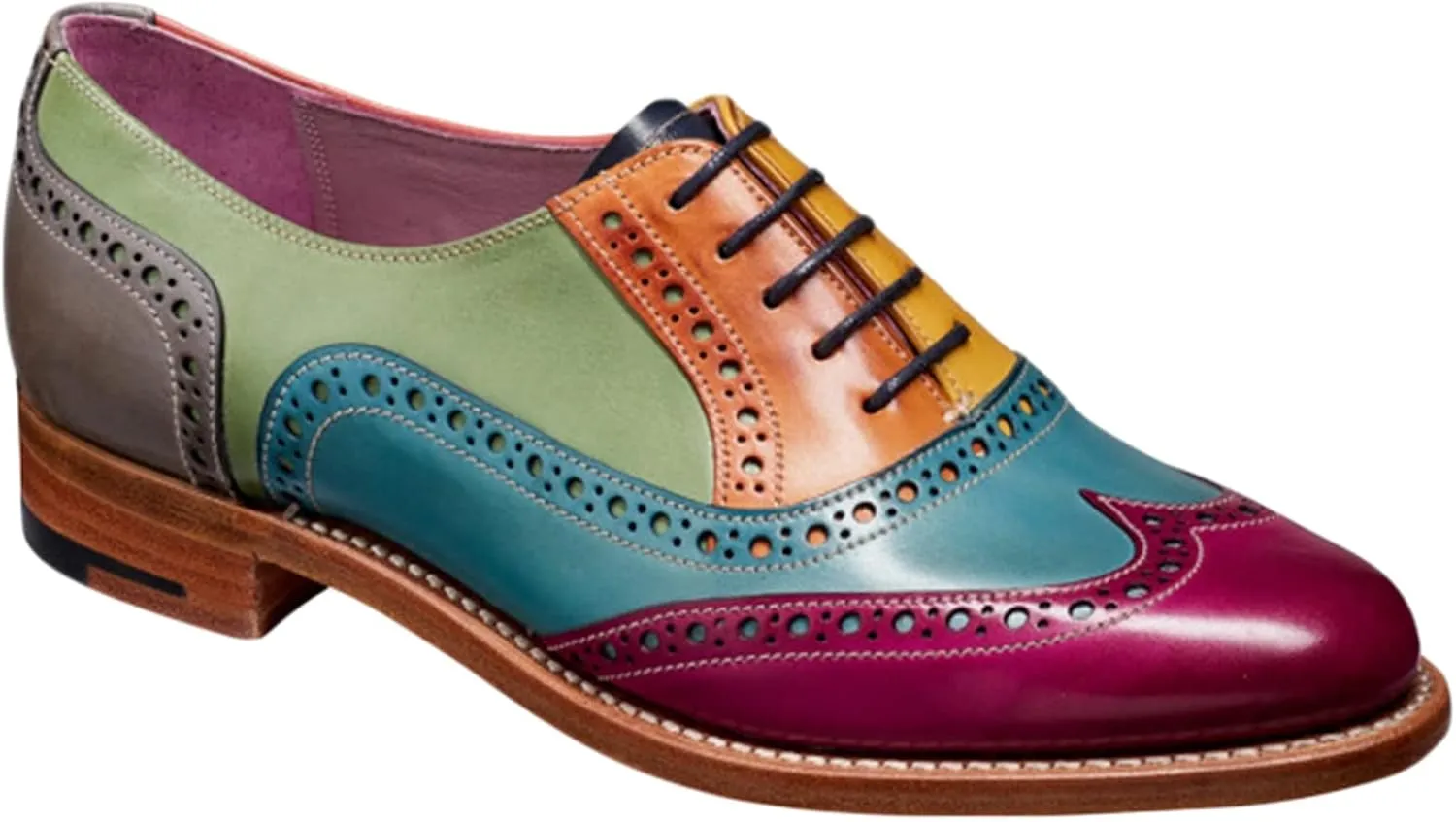Men's Formal Shoes Leather Brogues Derbys Lace-Up Oxfords Smart Wedding Office Dress Oxford Shoes for Business Brown- US10.5/UK9.5/EU43