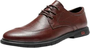 Mens Patent Leather Lace-Up Dress Shoes Men's Casual Retro Wedding Work Tuxedo Shoes Pointed Toe Oxfords Shoes