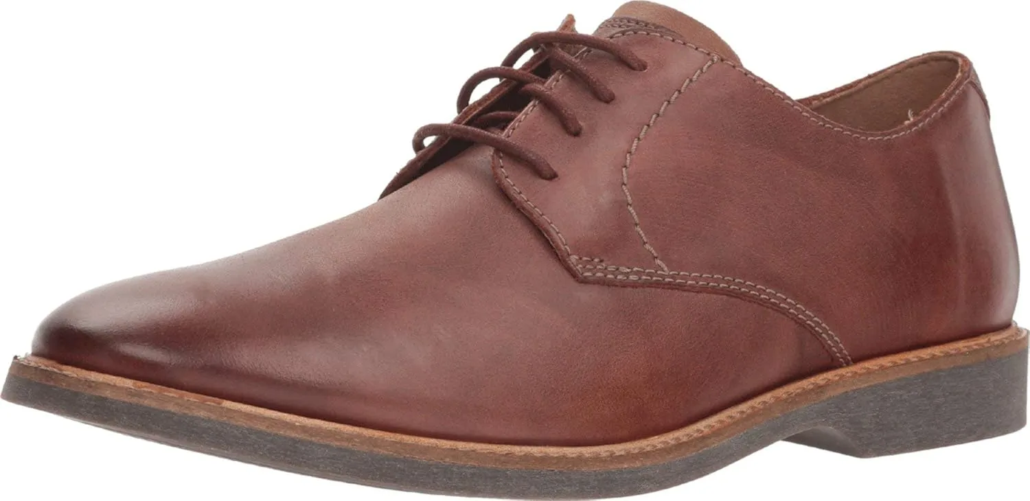 New Clarks Men's Atticus Lace Oxford Mahogany Leather 8