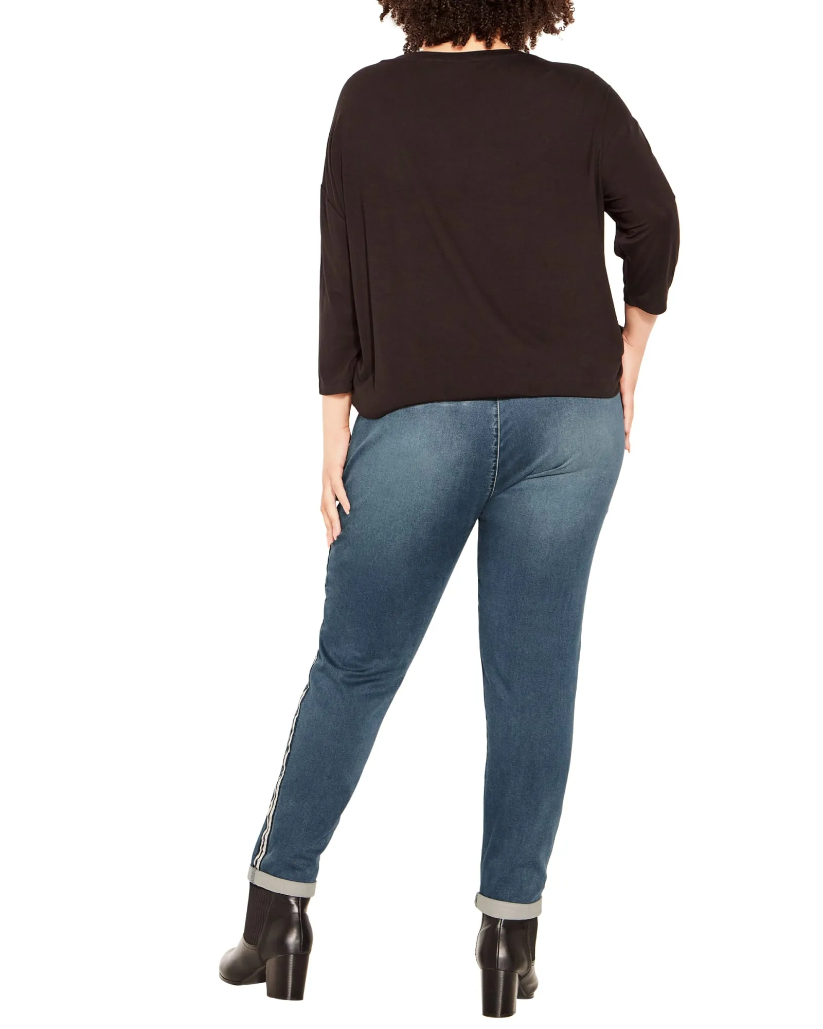 Shay Side Stripe Jogger | Medium Wash