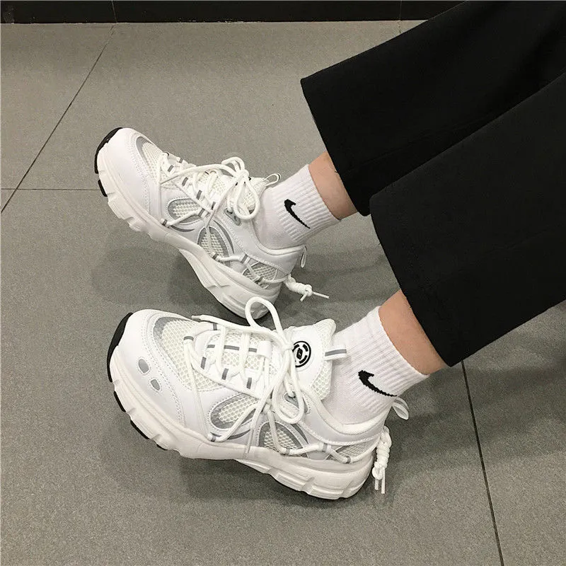 Sneakers Women  Fashion Platform Vulcanized Shoes 42 Autumn Breathable Women's Chunky Sneakers Size 41 Zapatillas Mujer