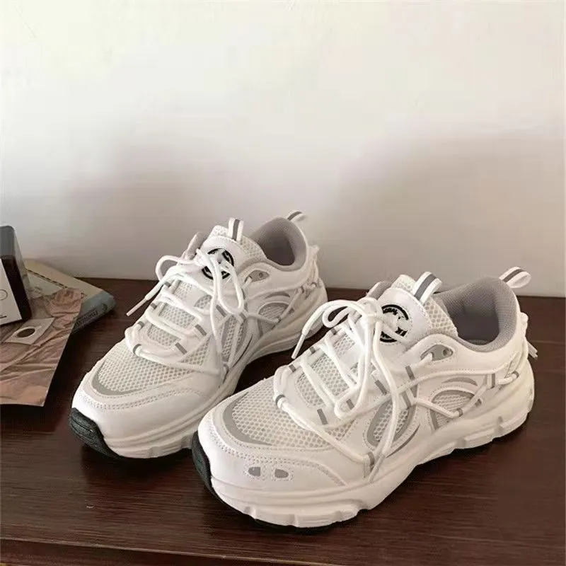 Sneakers Women  Fashion Platform Vulcanized Shoes 42 Autumn Breathable Women's Chunky Sneakers Size 41 Zapatillas Mujer