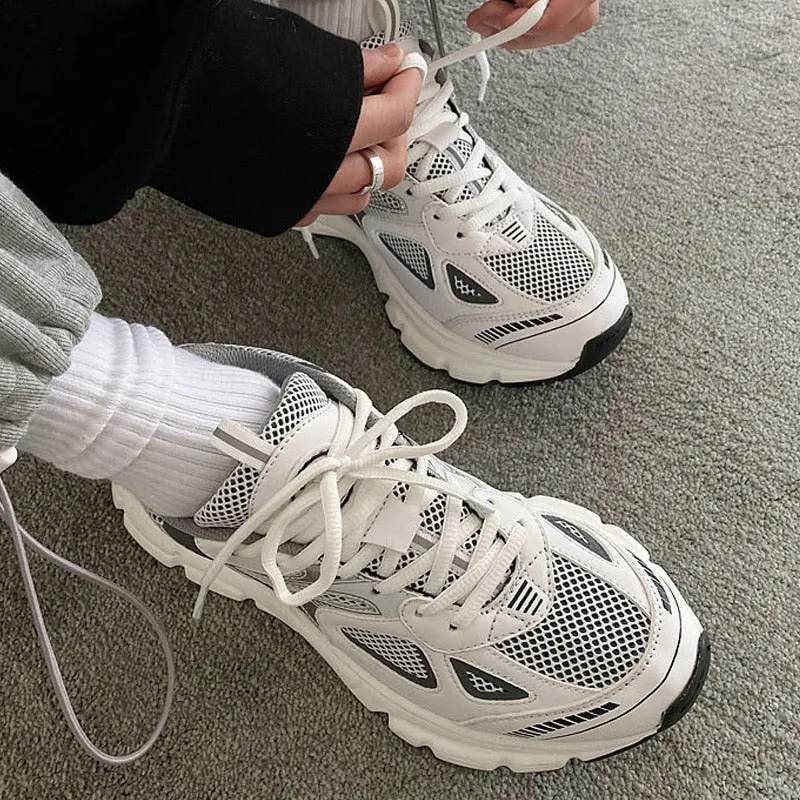 Sneakers Women  Fashion Platform Vulcanized Shoes 42 Autumn Breathable Women's Chunky Sneakers Size 41 Zapatillas Mujer