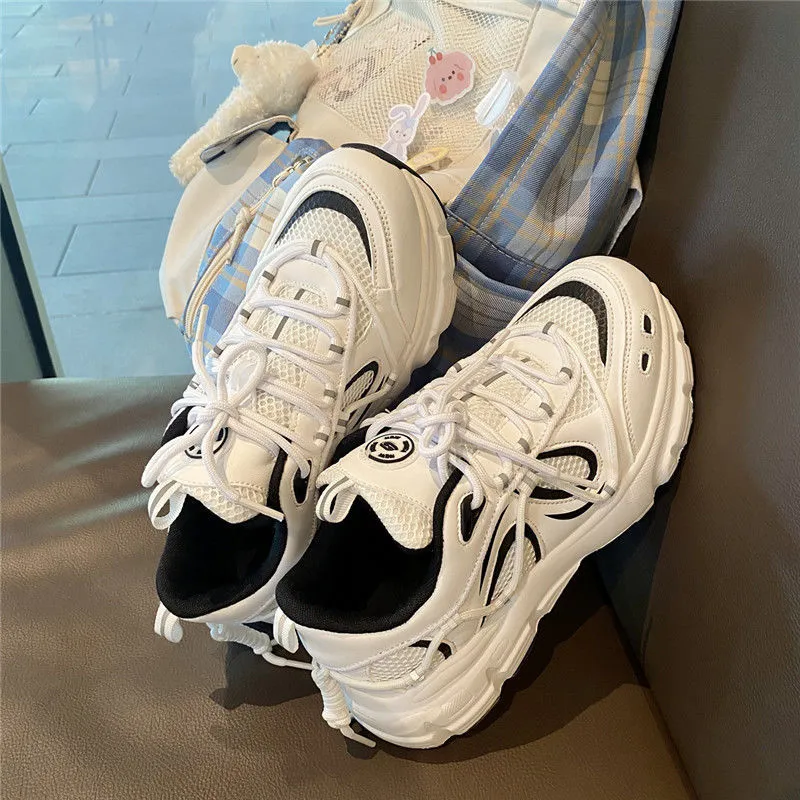 Sneakers Women  Fashion Platform Vulcanized Shoes 42 Autumn Breathable Women's Chunky Sneakers Size 41 Zapatillas Mujer