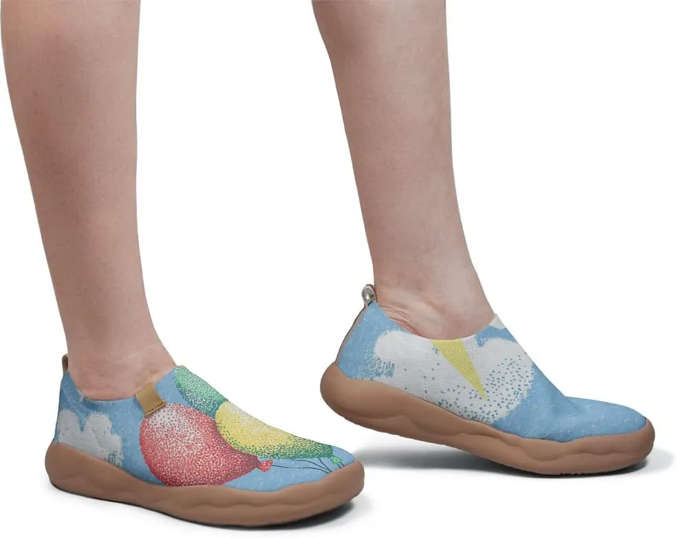 Women's Art Painted Travel Shoes Slip-on Casual Knitted Loafers Light and Comfortable Fashionable Sneakers