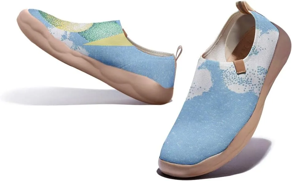Women's Art Painted Travel Shoes Slip-on Casual Knitted Loafers Light and Comfortable Fashionable Sneakers