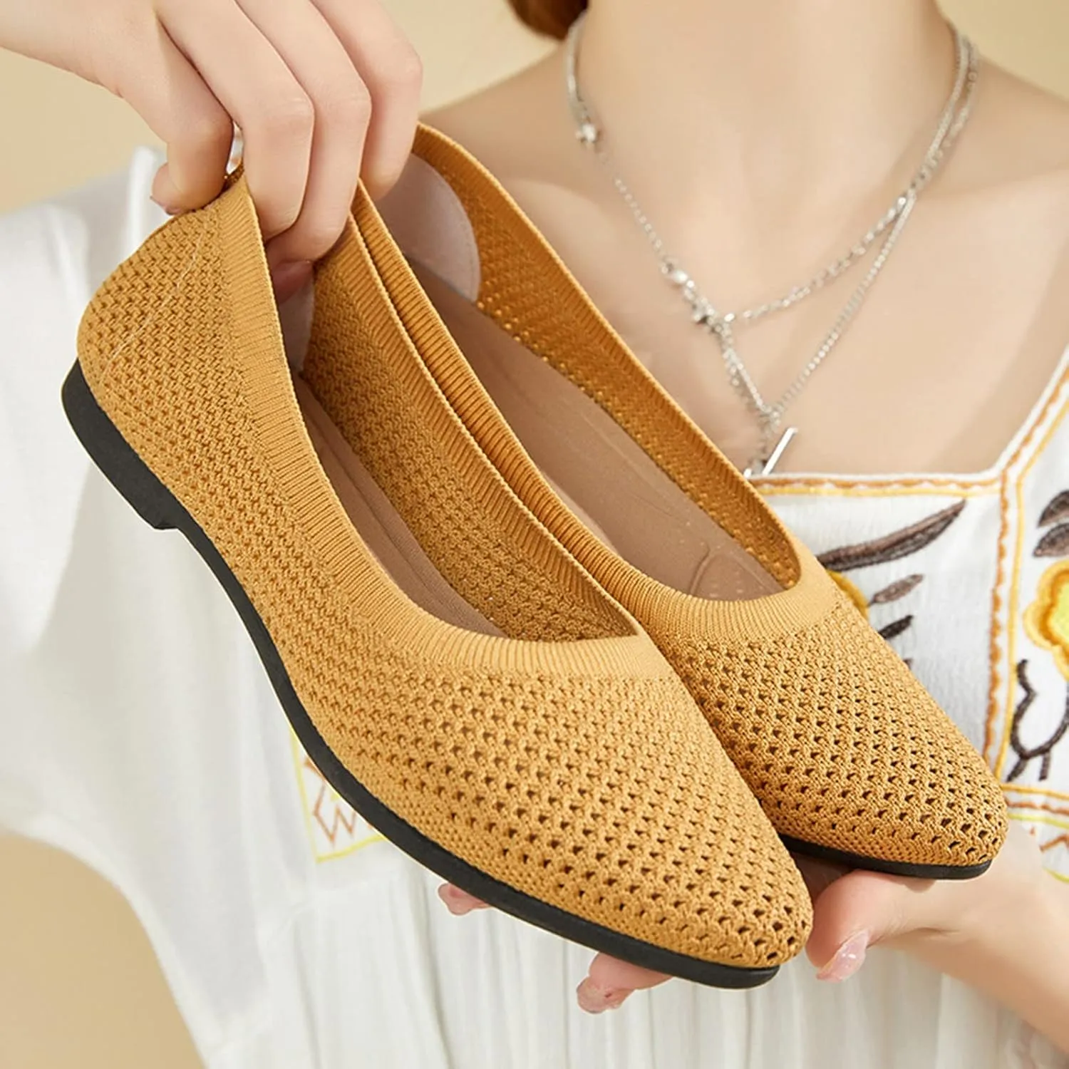 Womens Flat Slip On Shoes Women Breathable Lace Up Shoes Flat Casual Shoes Unisex Lightweight Work Shoes Sporty Breathable Slip Work Trainers Office Shoes for Women