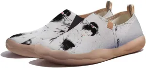 Women's Knitted Slip-on Loafers Comfortable, Light and Fashionable Sneakers Art Painted Travel Shoes