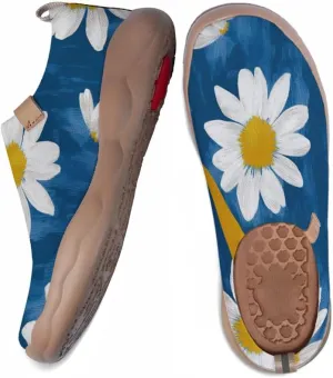 Women's Knitted Slip-on Loafers Comfortable, Light and Fashionable Sneakers Art Painted Travel Shoes