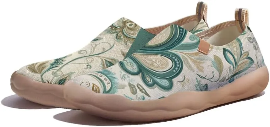 Women's Knitted Slip-on Loafers Comfortable, Light and Fashionable Sneakers Art Painted Travel Shoes