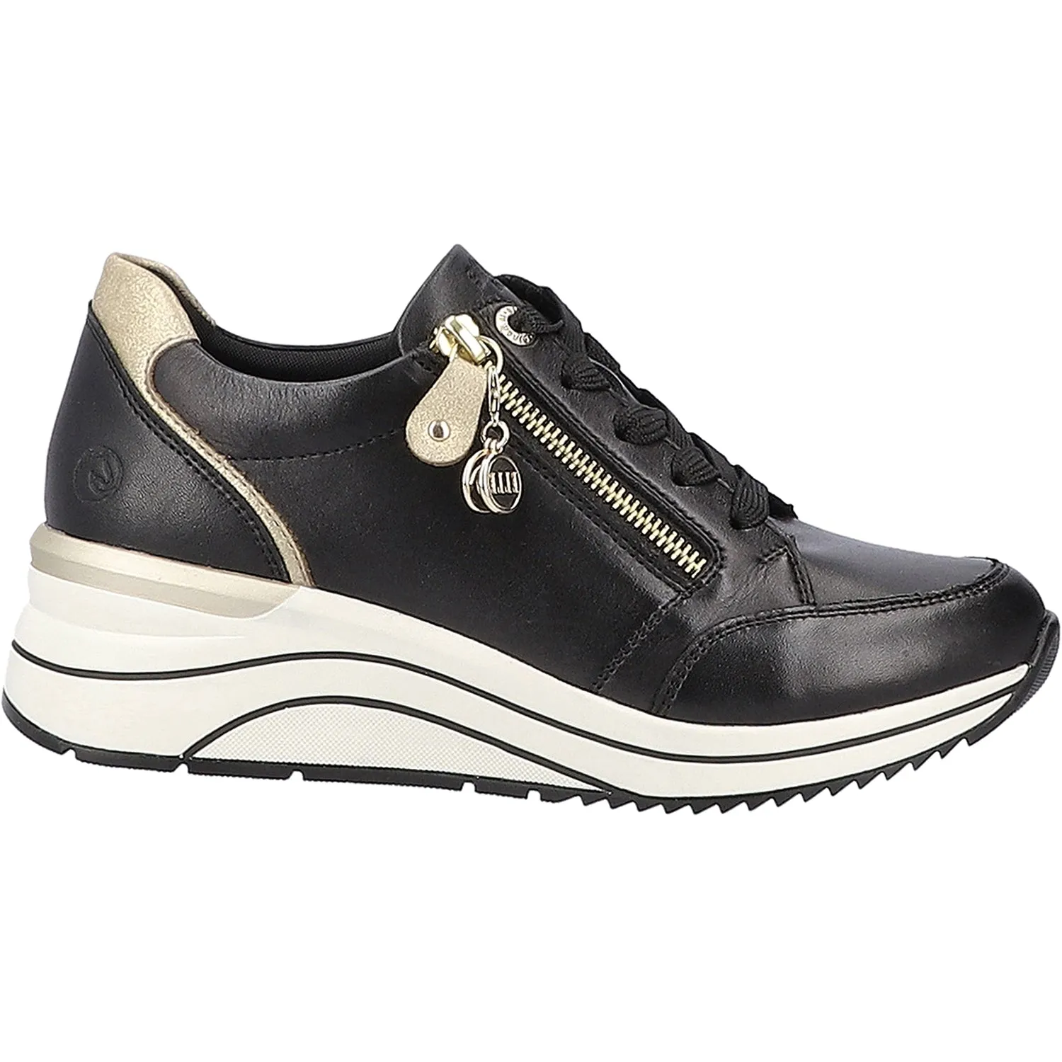 Women's Remonte D0T03-01 Eleni 03 Black/Ginger/Gold Leather