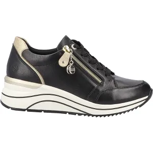 Women's Remonte D0T03-01 Eleni 03 Black/Ginger/Gold Leather