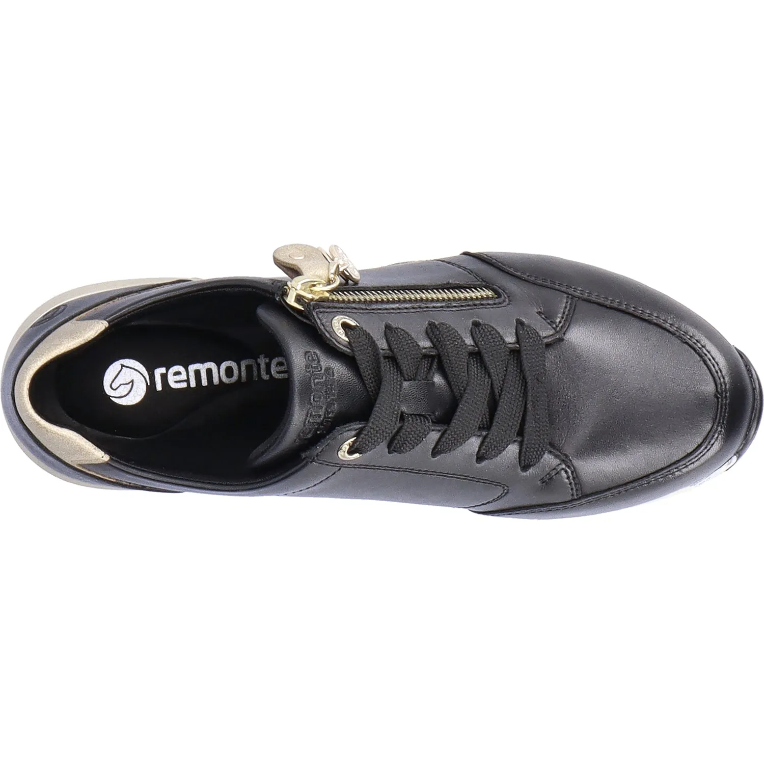 Women's Remonte D0T03-01 Eleni 03 Black/Ginger/Gold Leather