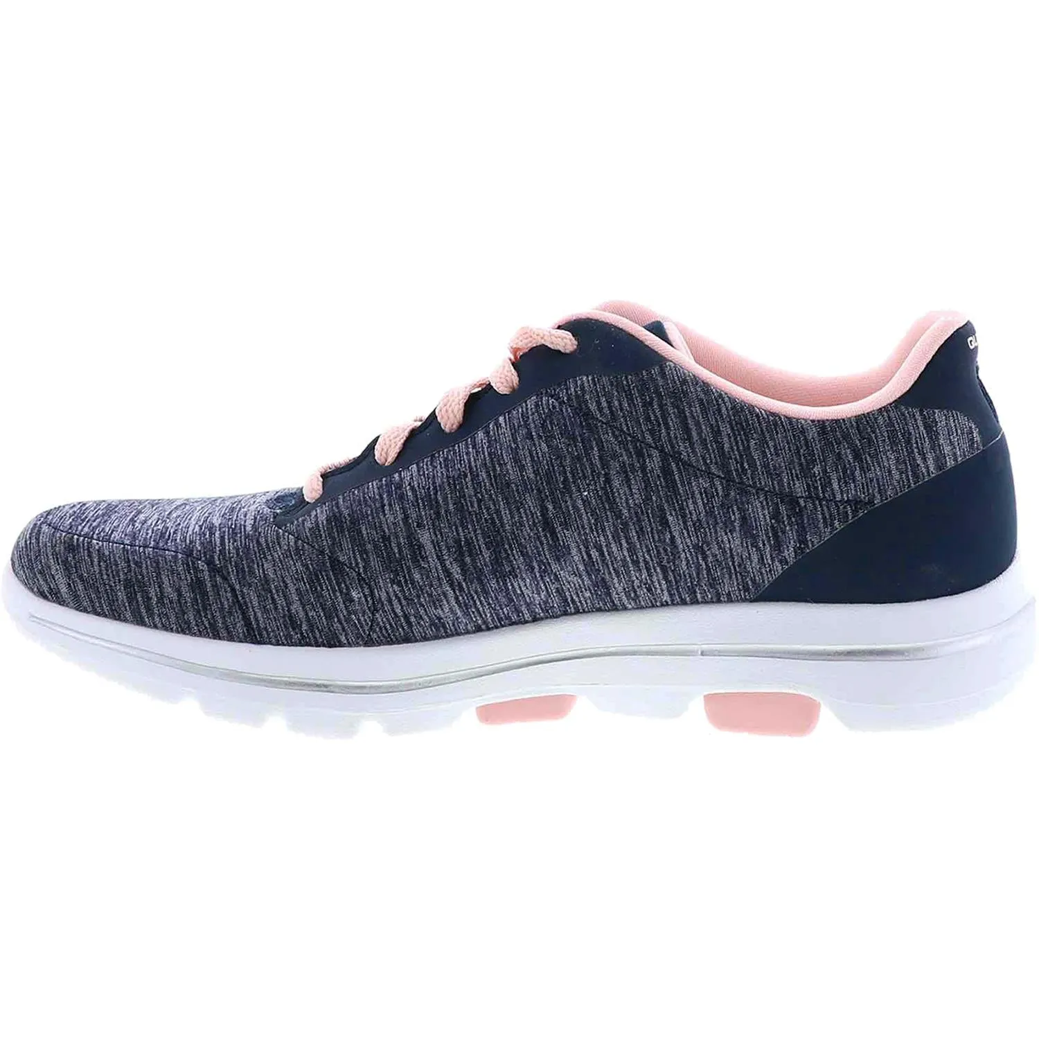 Women's Skechers GOwalk 5 True Navy/Pink Fabric Mesh
